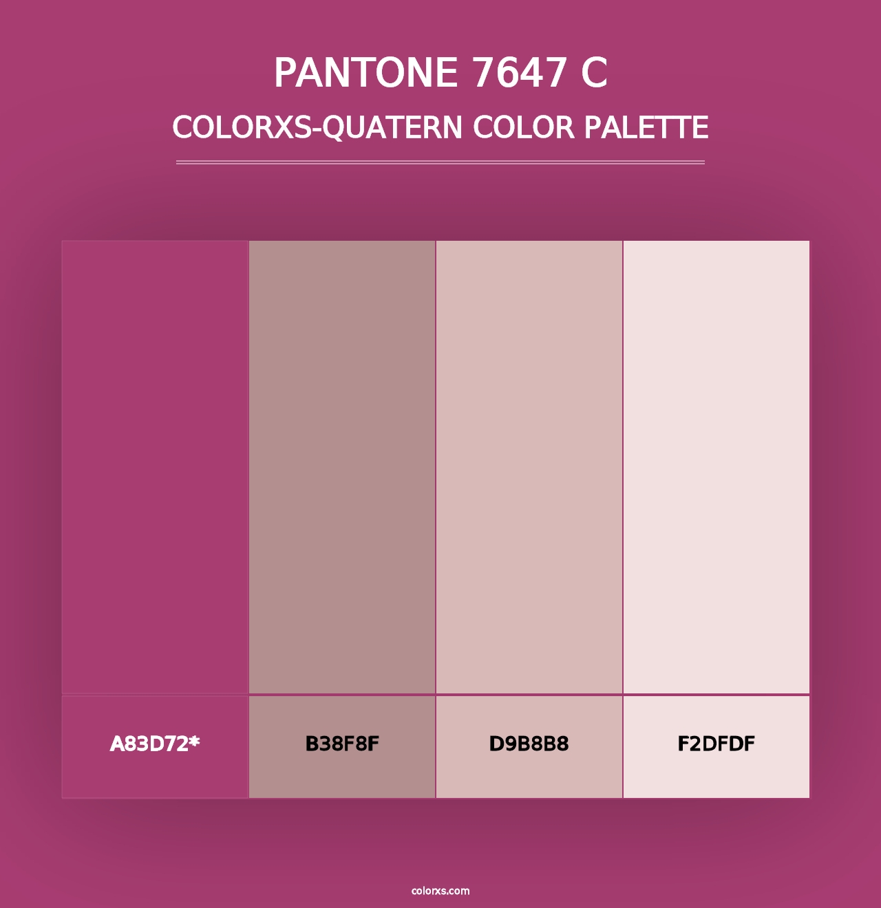 PANTONE 7647 C - Colorxs Quad Palette