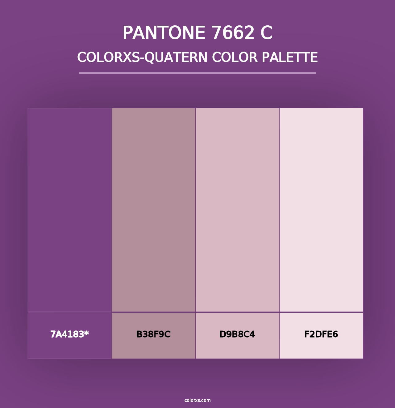 PANTONE 7662 C - Colorxs Quad Palette