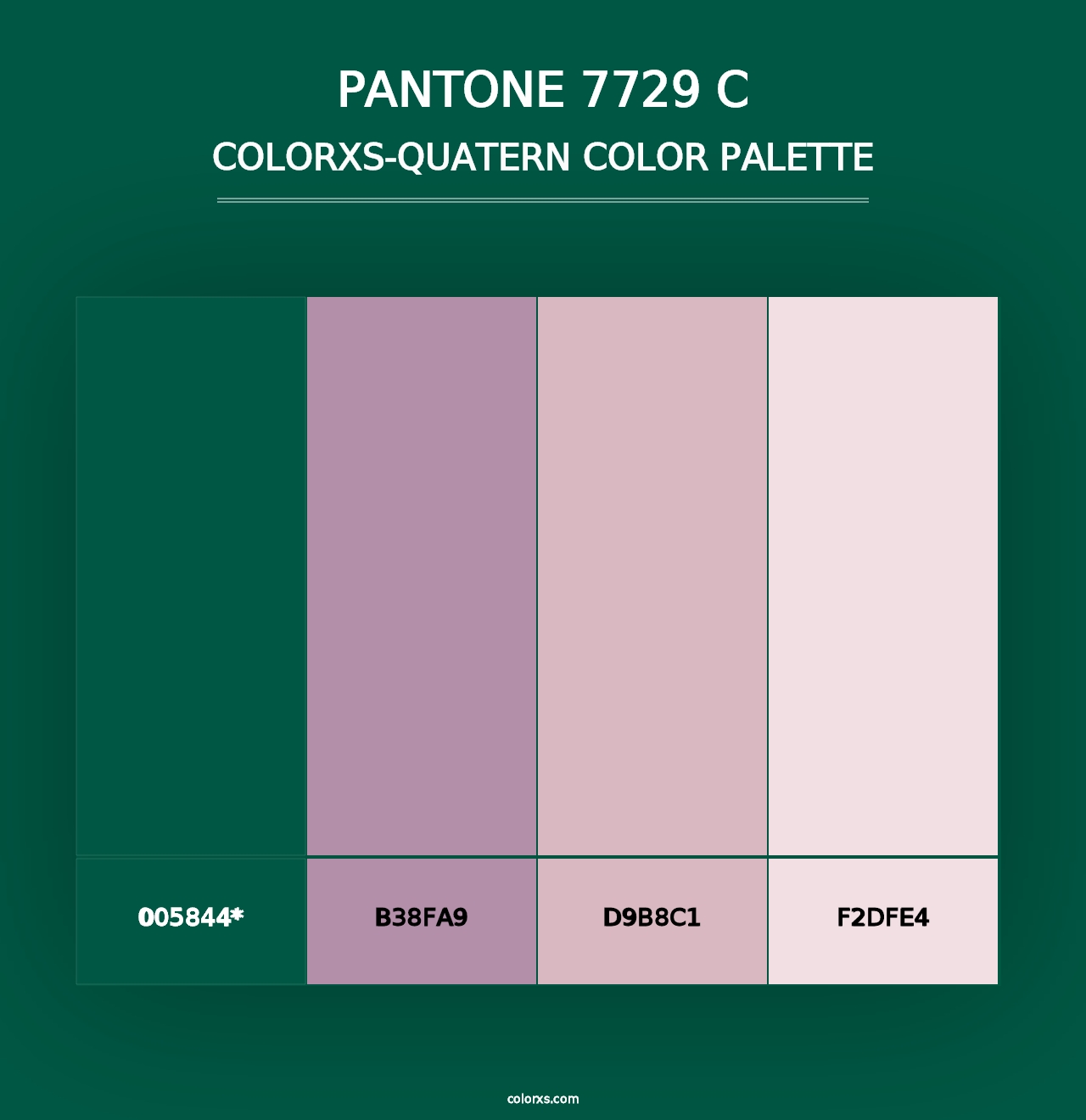 PANTONE 7729 C - Colorxs Quad Palette