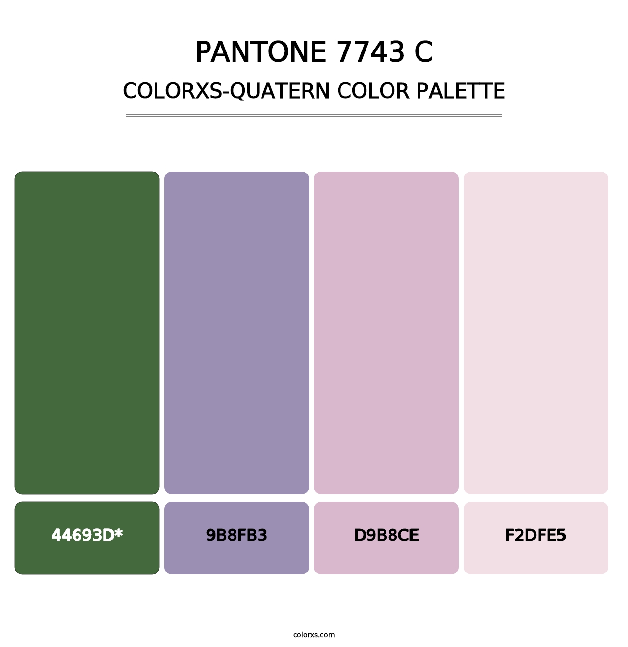 PANTONE 7743 C - Colorxs Quad Palette