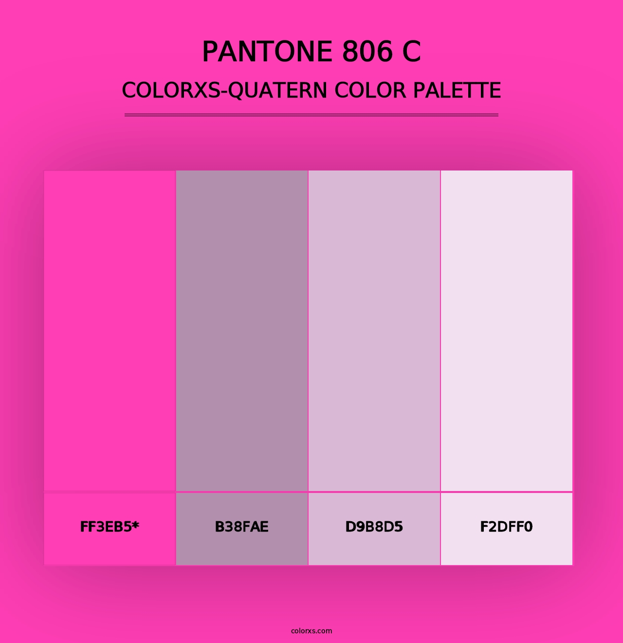 PANTONE 806 C - Colorxs Quad Palette