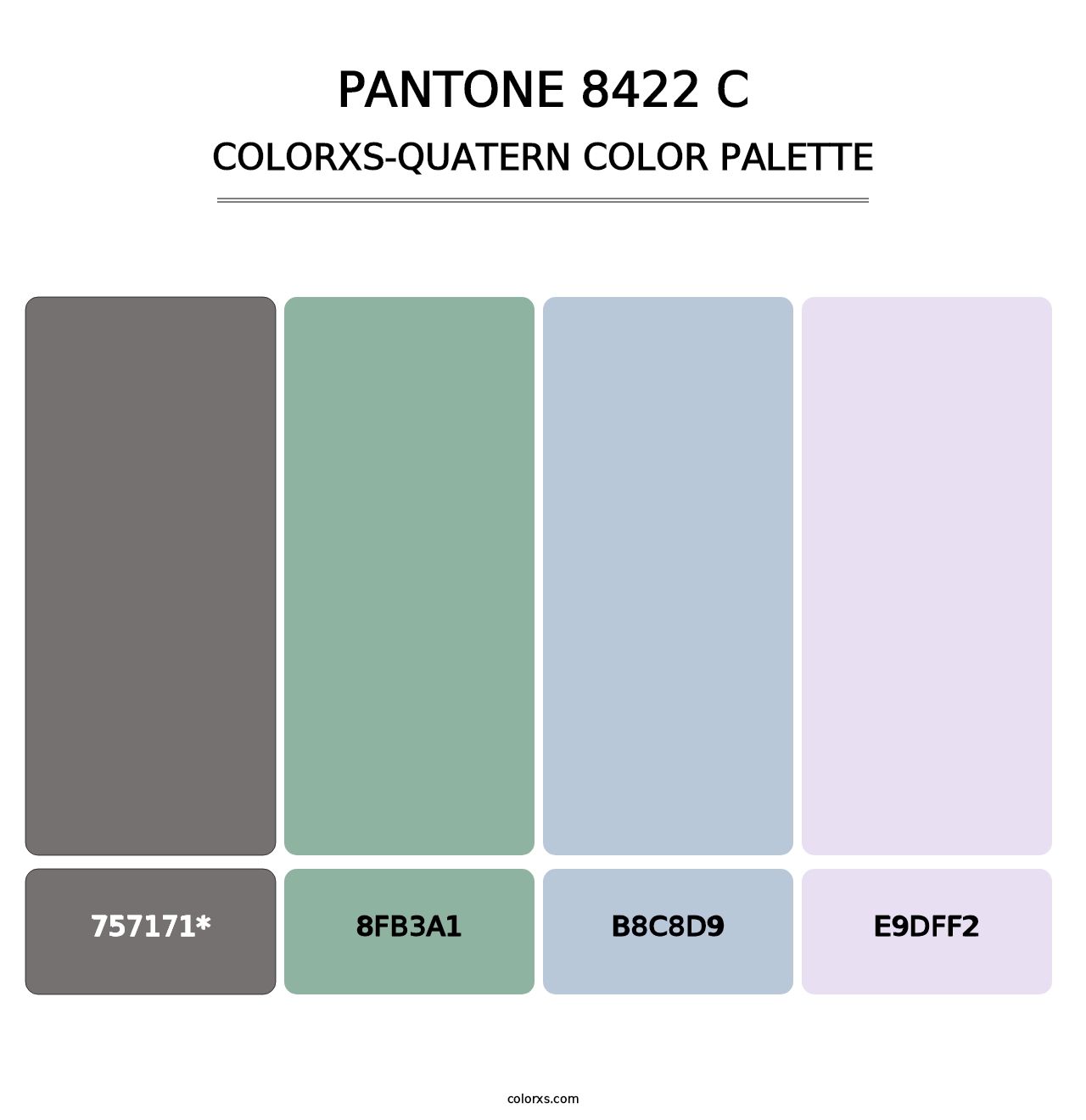 PANTONE 8422 C - Colorxs Quad Palette