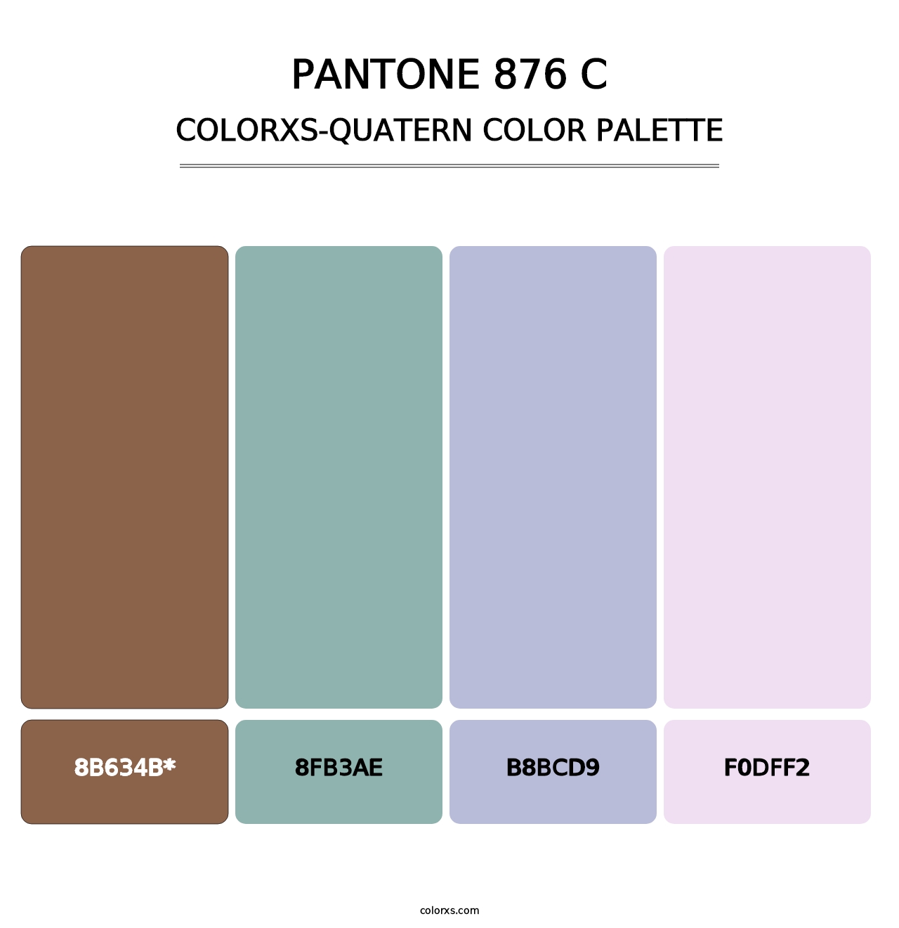 PANTONE 876 C - Colorxs Quad Palette