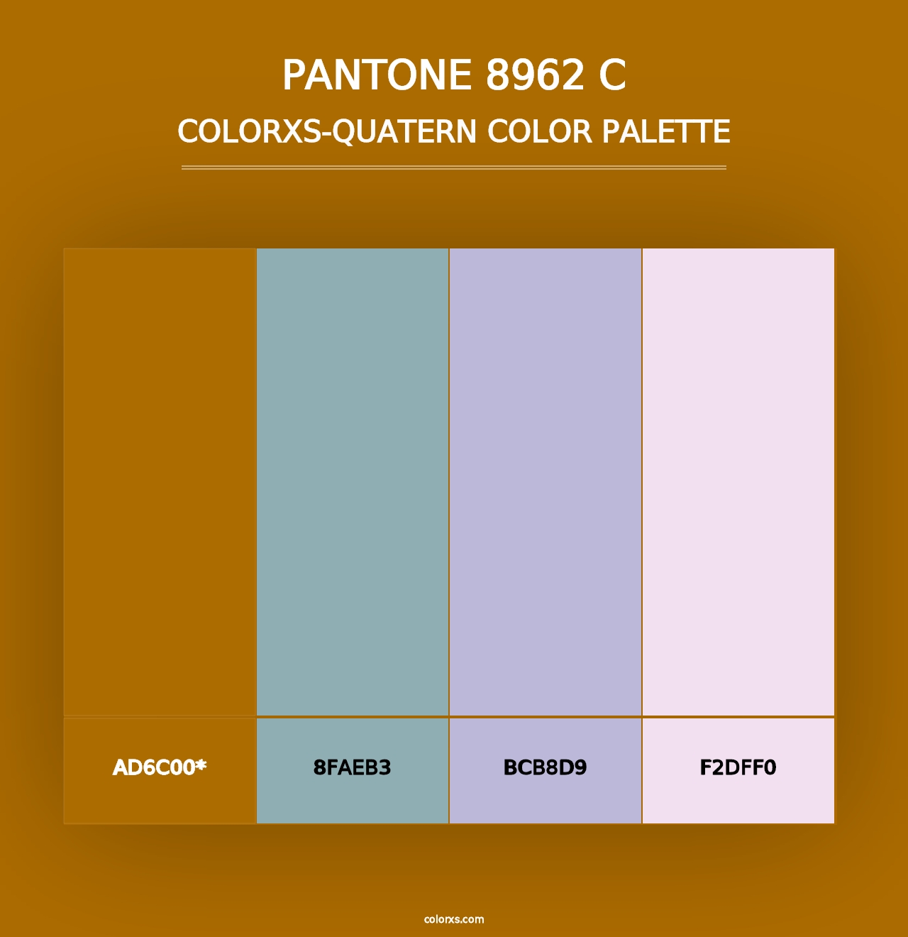 PANTONE 8962 C - Colorxs Quad Palette