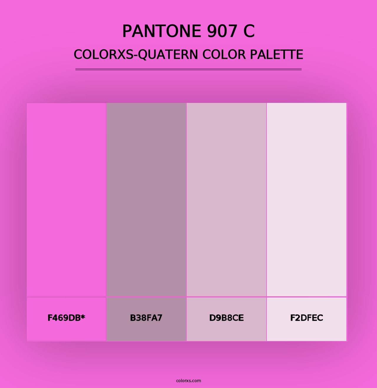 PANTONE 907 C - Colorxs Quad Palette