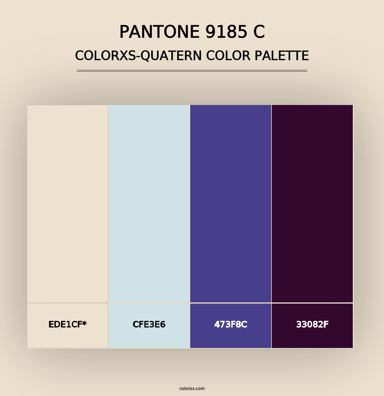 PANTONE 9185 C - Colorxs Quad Palette