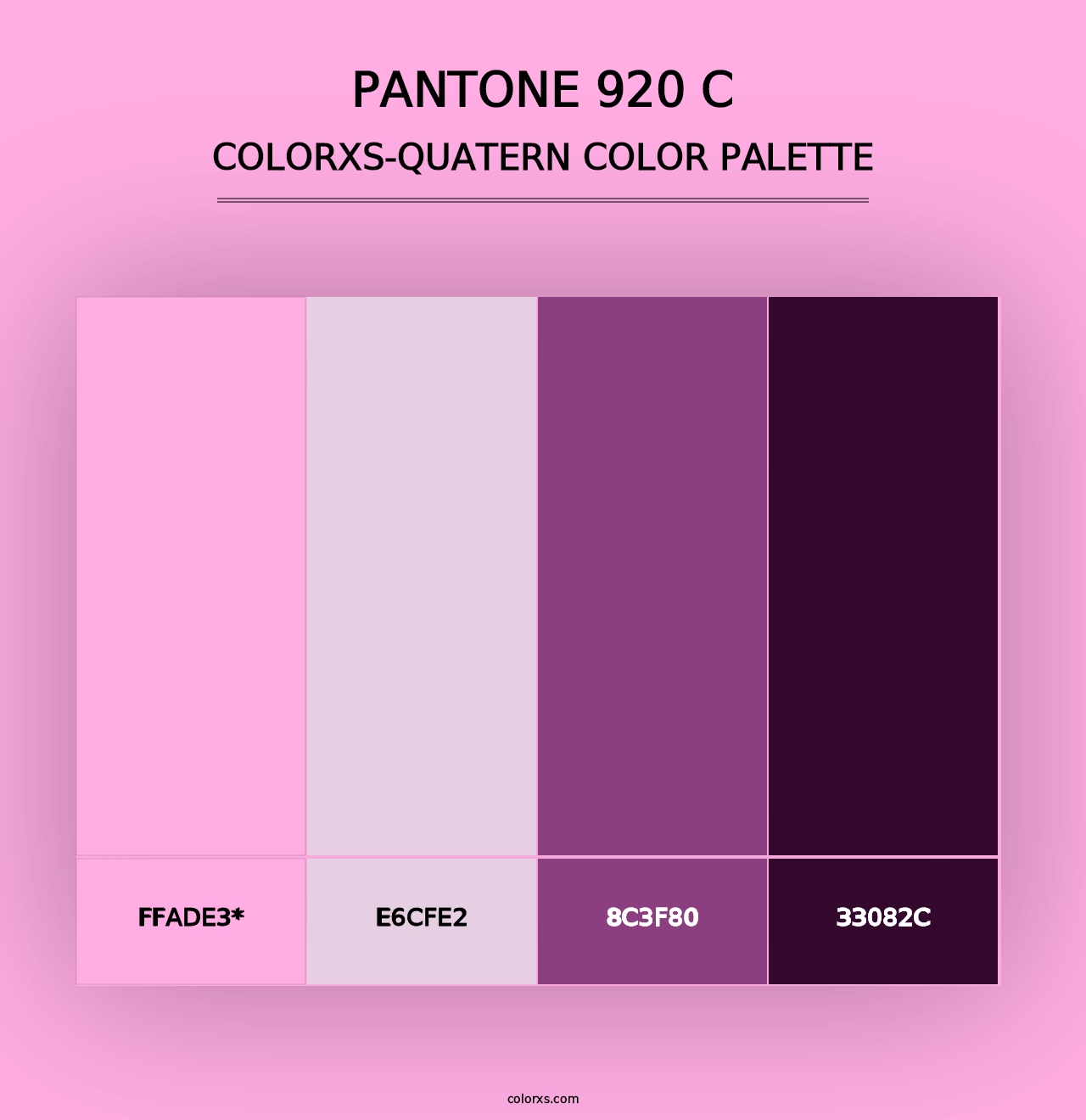 PANTONE 920 C - Colorxs Quad Palette