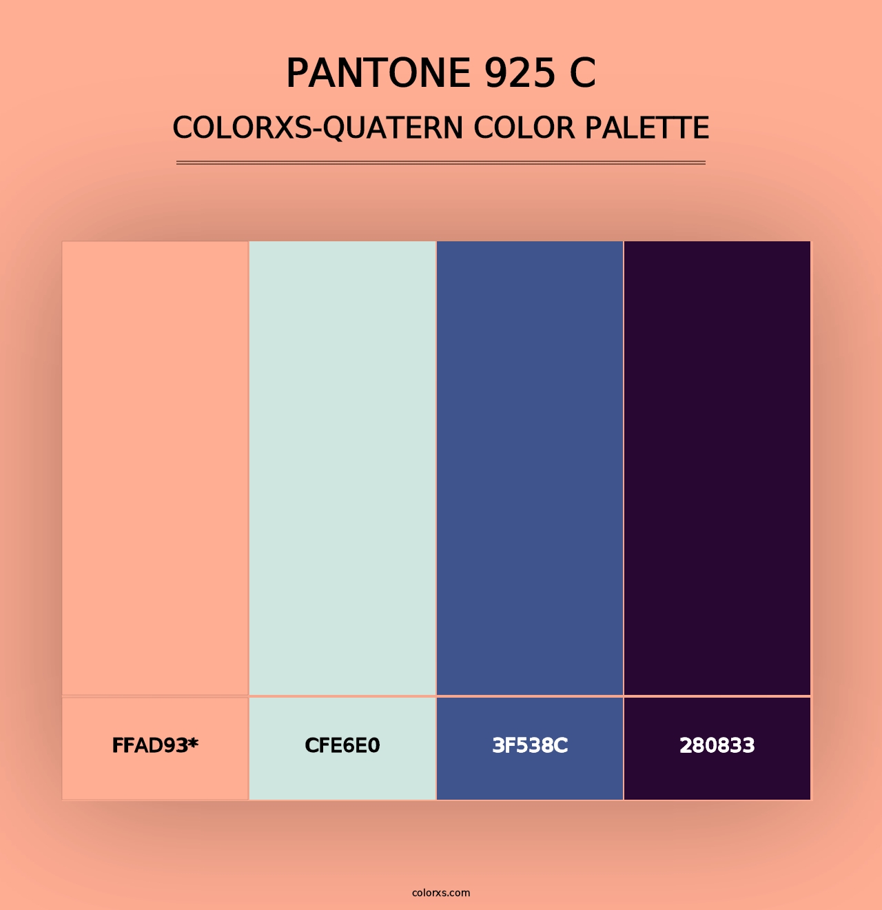 PANTONE 925 C - Colorxs Quad Palette