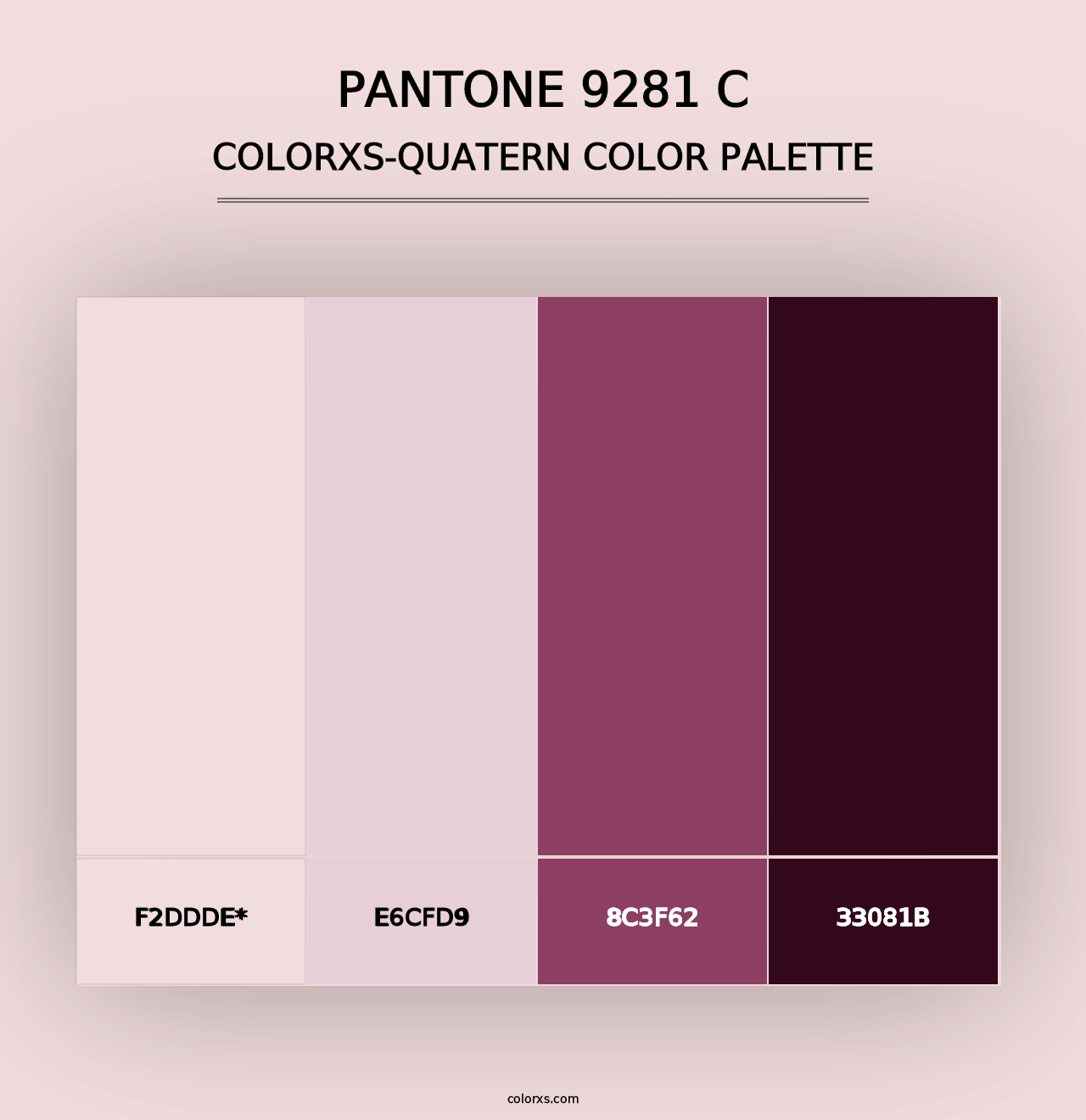 PANTONE 9281 C - Colorxs Quad Palette