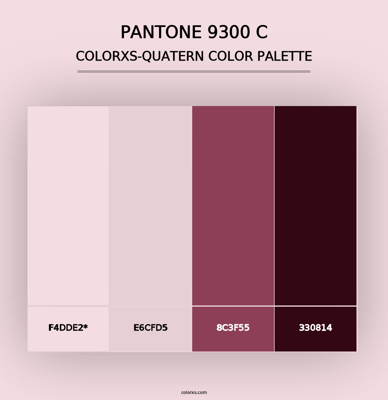 PANTONE 9300 C - Colorxs Quad Palette