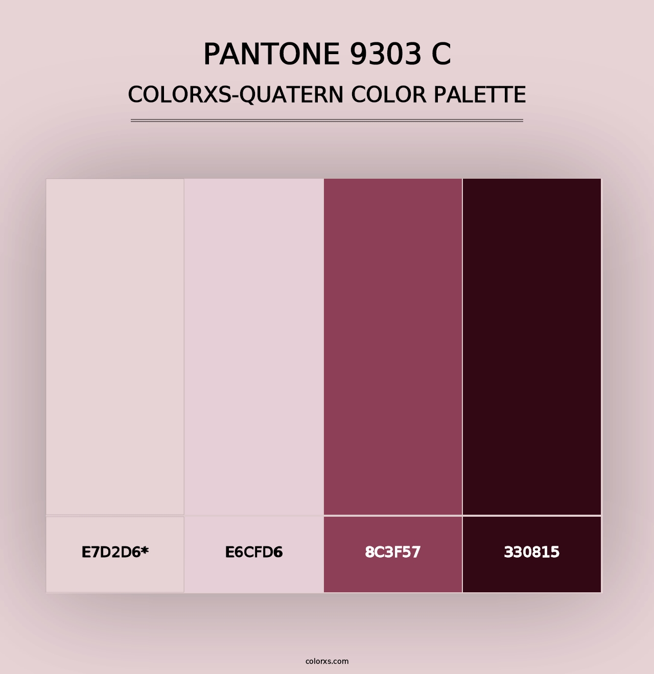 PANTONE 9303 C - Colorxs Quad Palette