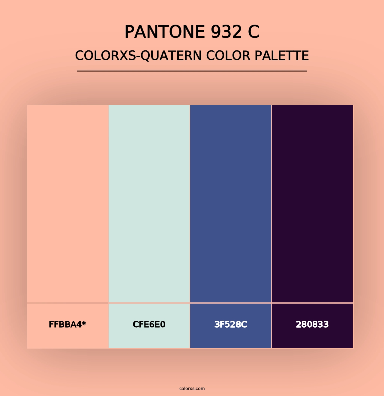 PANTONE 932 C - Colorxs Quad Palette