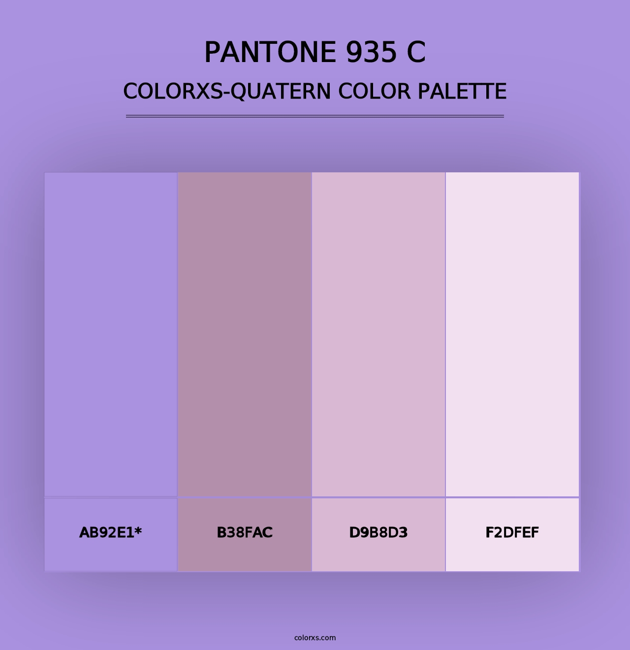 PANTONE 935 C - Colorxs Quad Palette