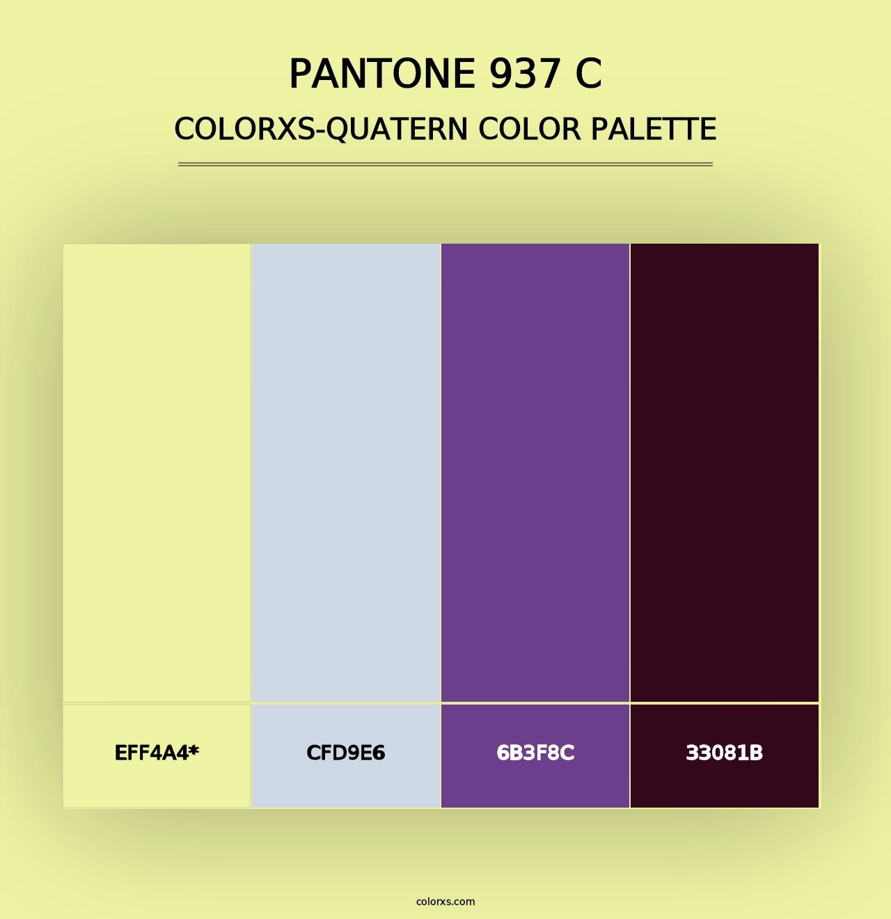 PANTONE 937 C - Colorxs Quad Palette