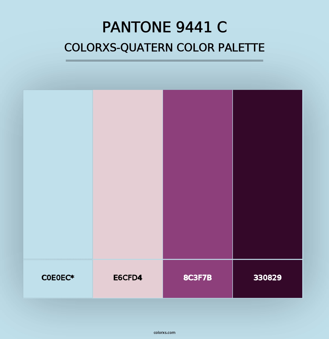 PANTONE 9441 C - Colorxs Quad Palette