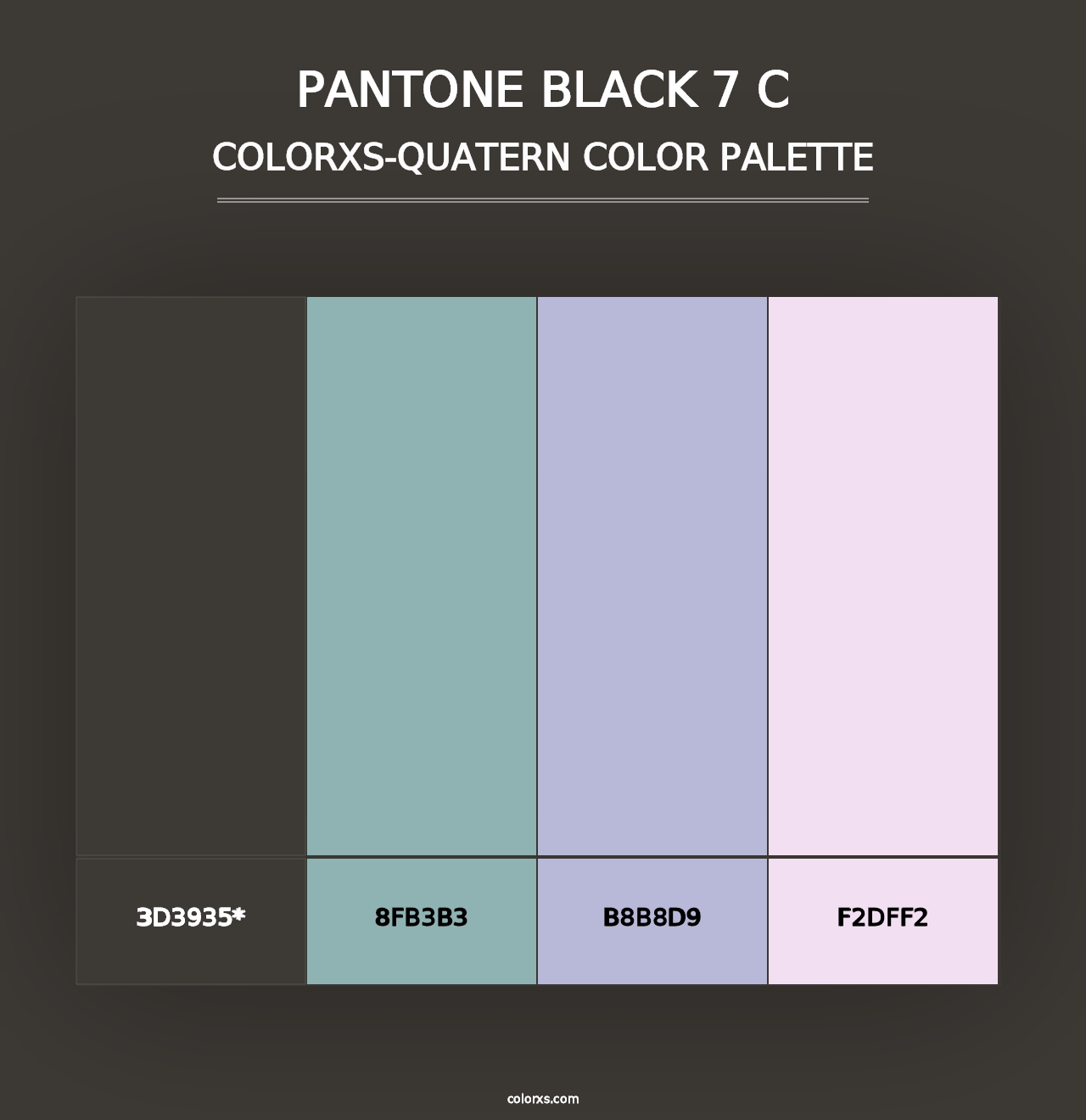 PANTONE Black 7 C - Colorxs Quad Palette