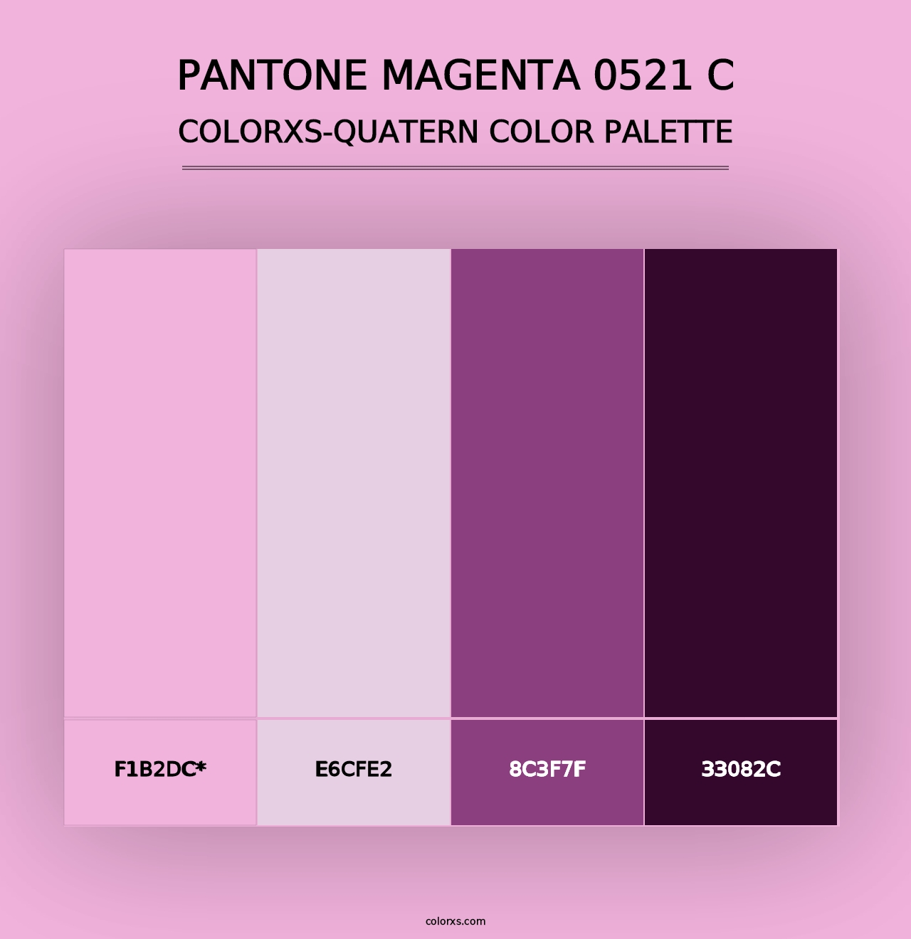 PANTONE Magenta 0521 C - Colorxs Quad Palette