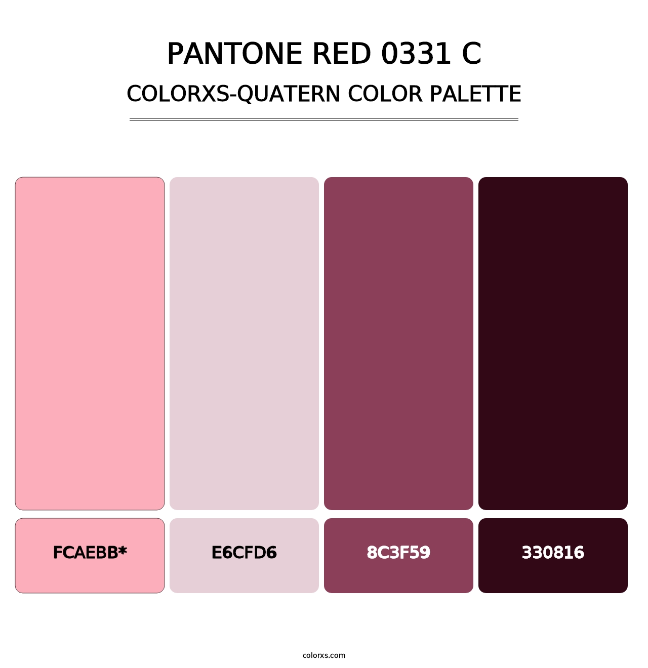 PANTONE Red 0331 C - Colorxs Quad Palette