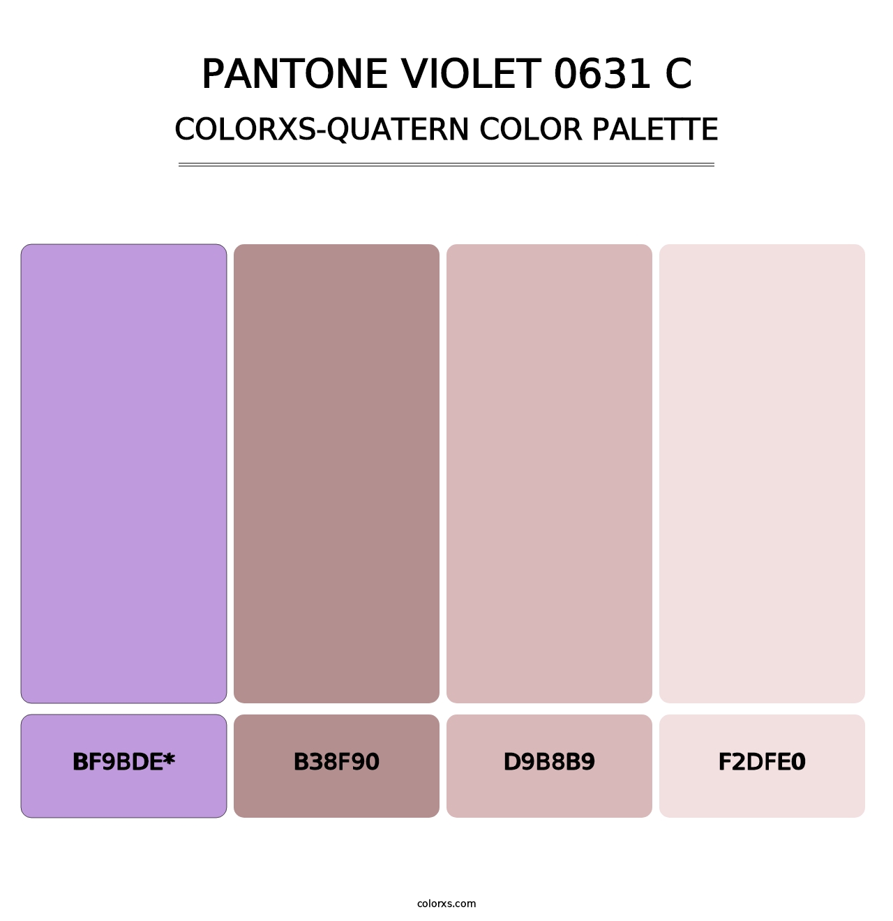 PANTONE Violet 0631 C - Colorxs Quad Palette