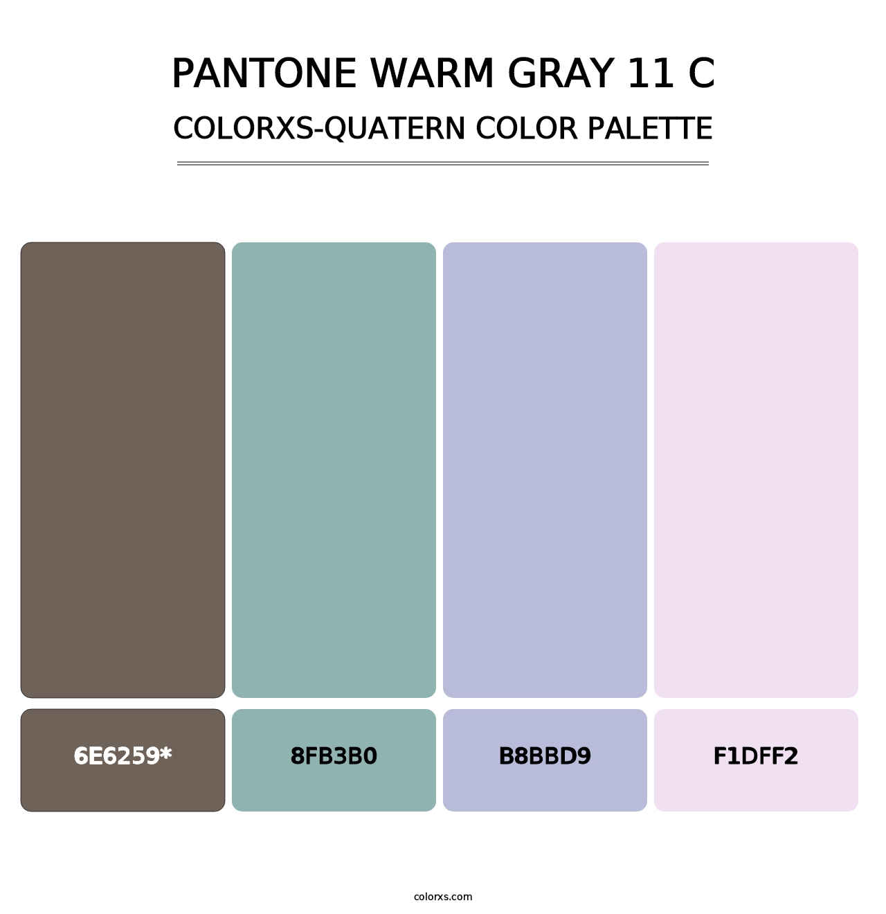 PANTONE Warm Gray 11 C - Colorxs Quad Palette