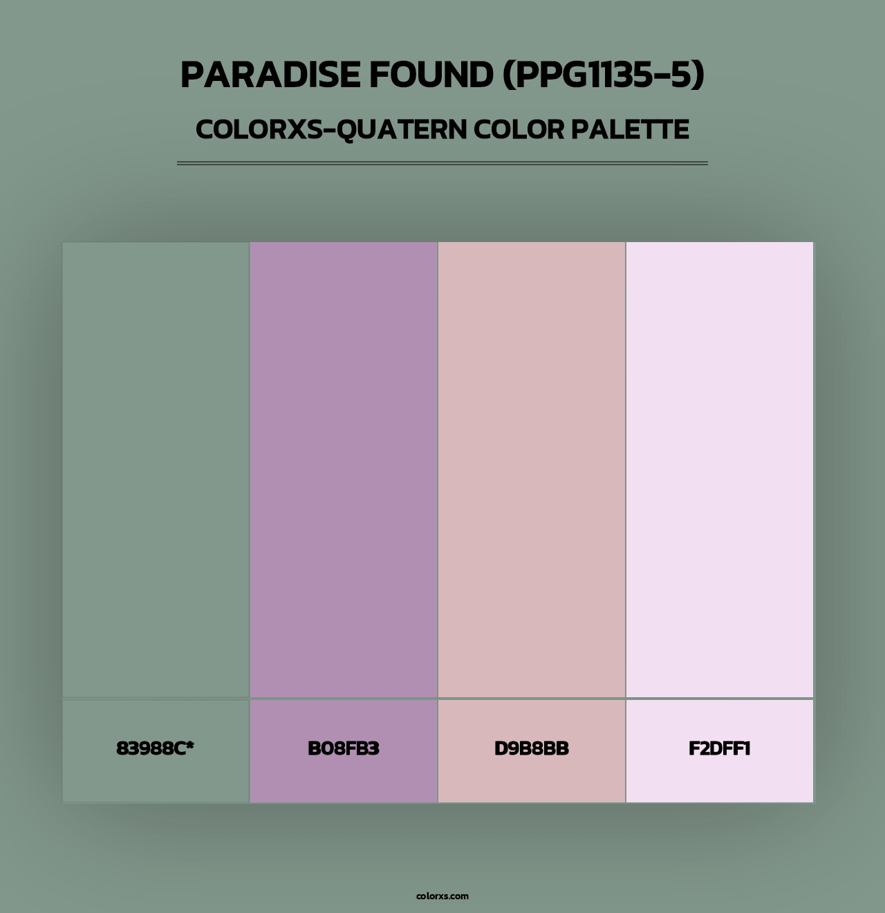 Paradise Found (PPG1135-5) - Colorxs Quad Palette