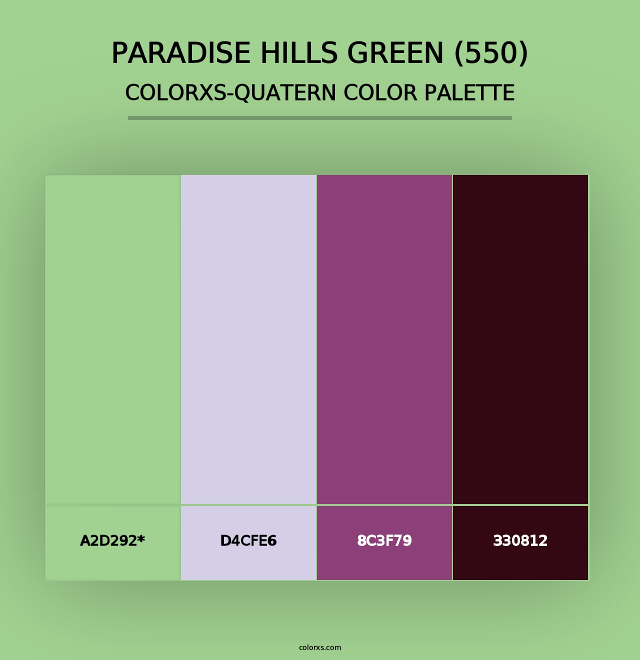 Paradise Hills Green (550) - Colorxs Quad Palette