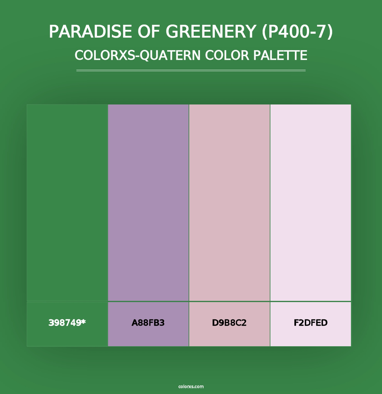 Paradise Of Greenery (P400-7) - Colorxs Quad Palette