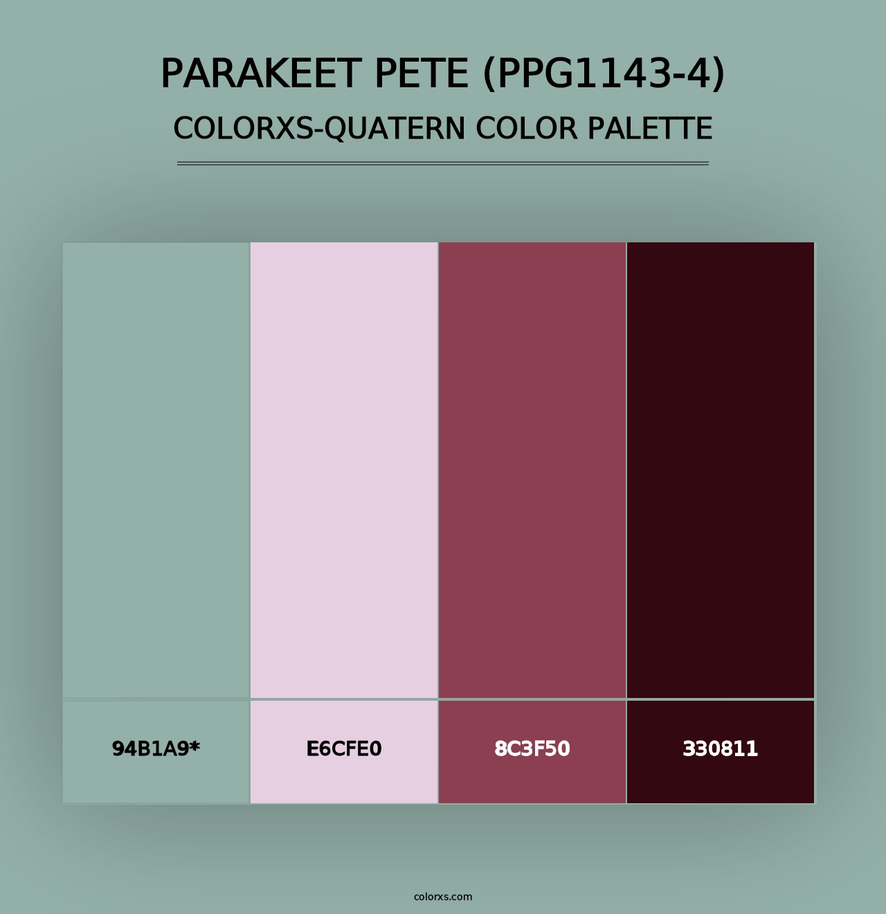 Parakeet Pete (PPG1143-4) - Colorxs Quad Palette