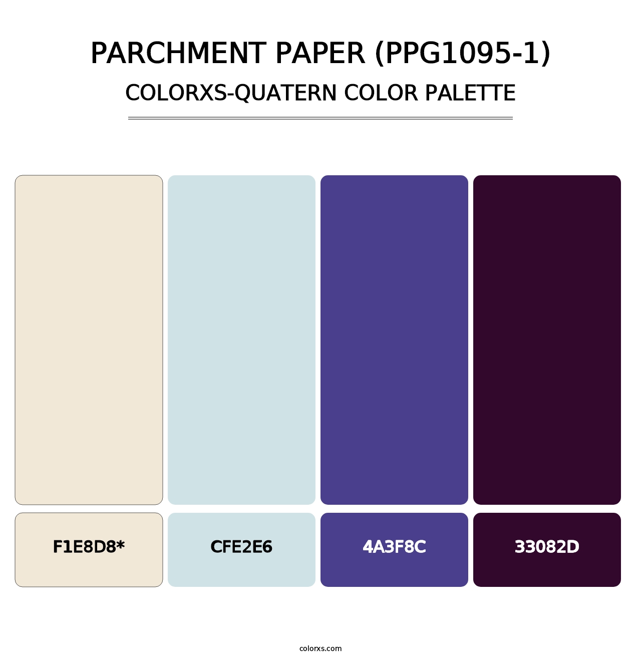 Parchment Paper (PPG1095-1) - Colorxs Quad Palette