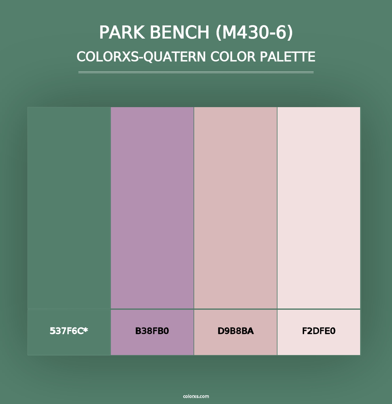 Park Bench (M430-6) - Colorxs Quad Palette