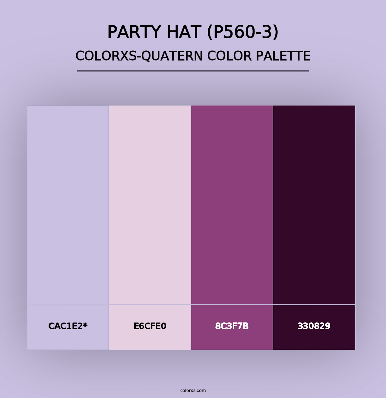 Party Hat (P560-3) - Colorxs Quad Palette