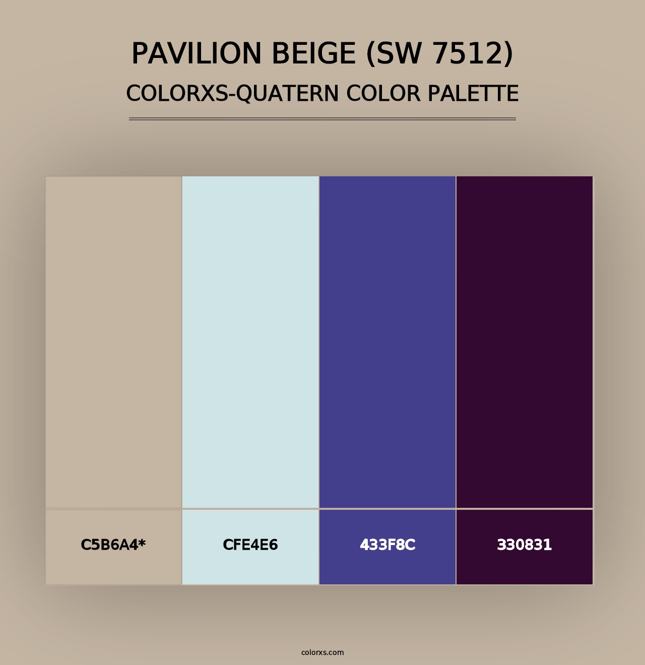 Pavilion Beige (SW 7512) - Colorxs Quad Palette