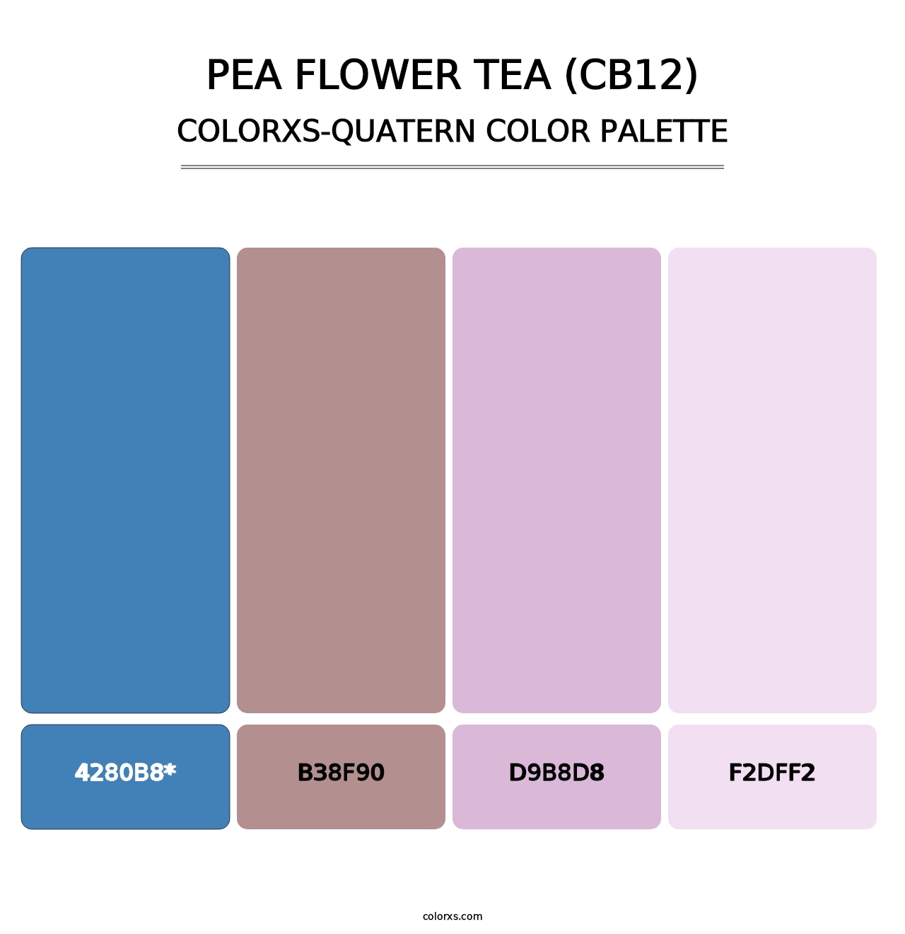 Pea Flower Tea (CB12) - Colorxs Quad Palette