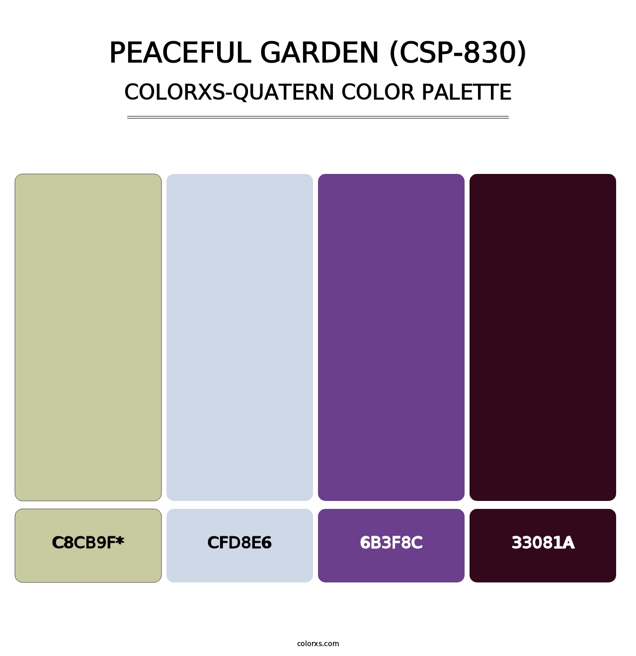 Peaceful Garden (CSP-830) - Colorxs Quad Palette