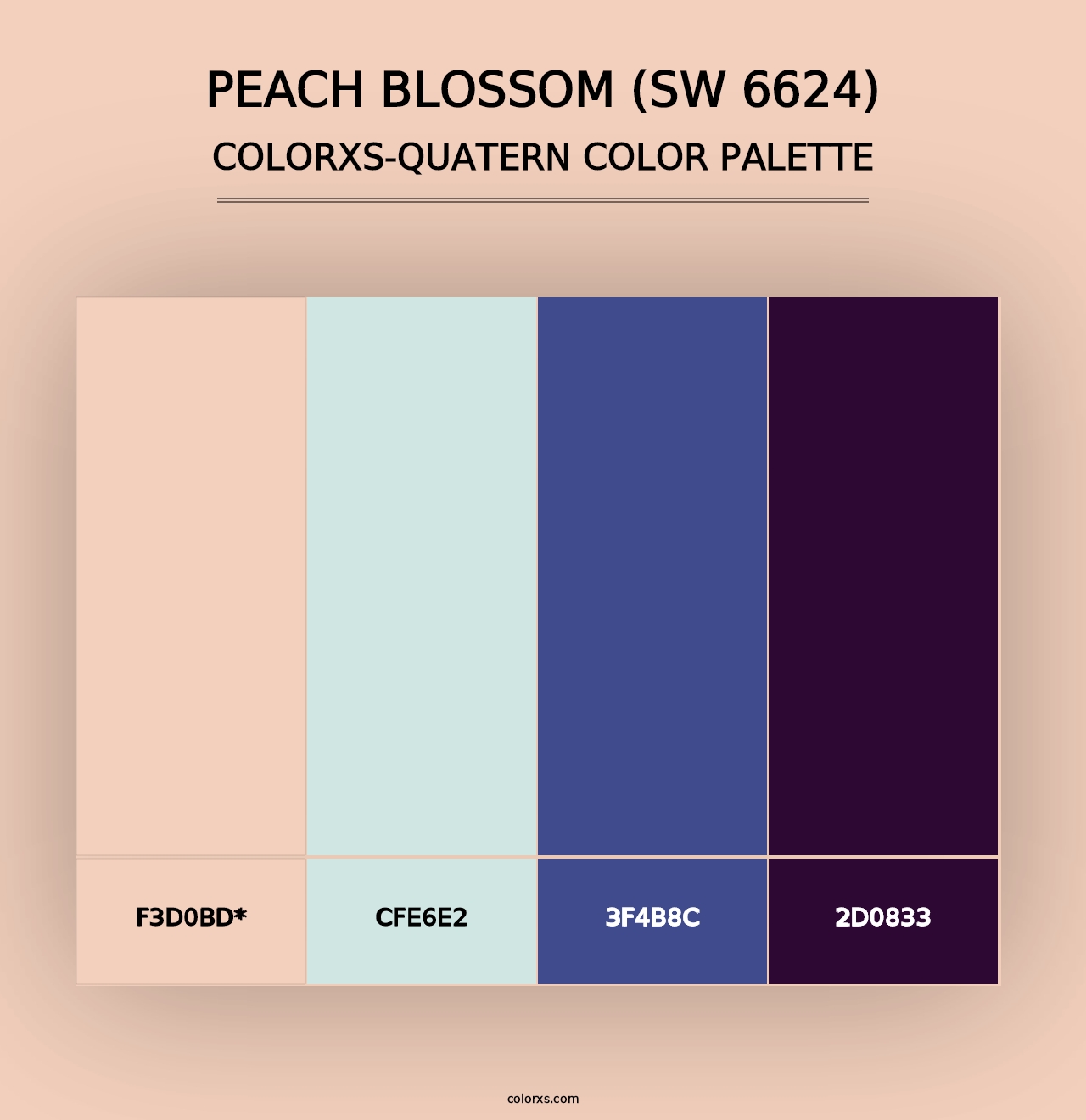 Peach Blossom (SW 6624) - Colorxs Quad Palette