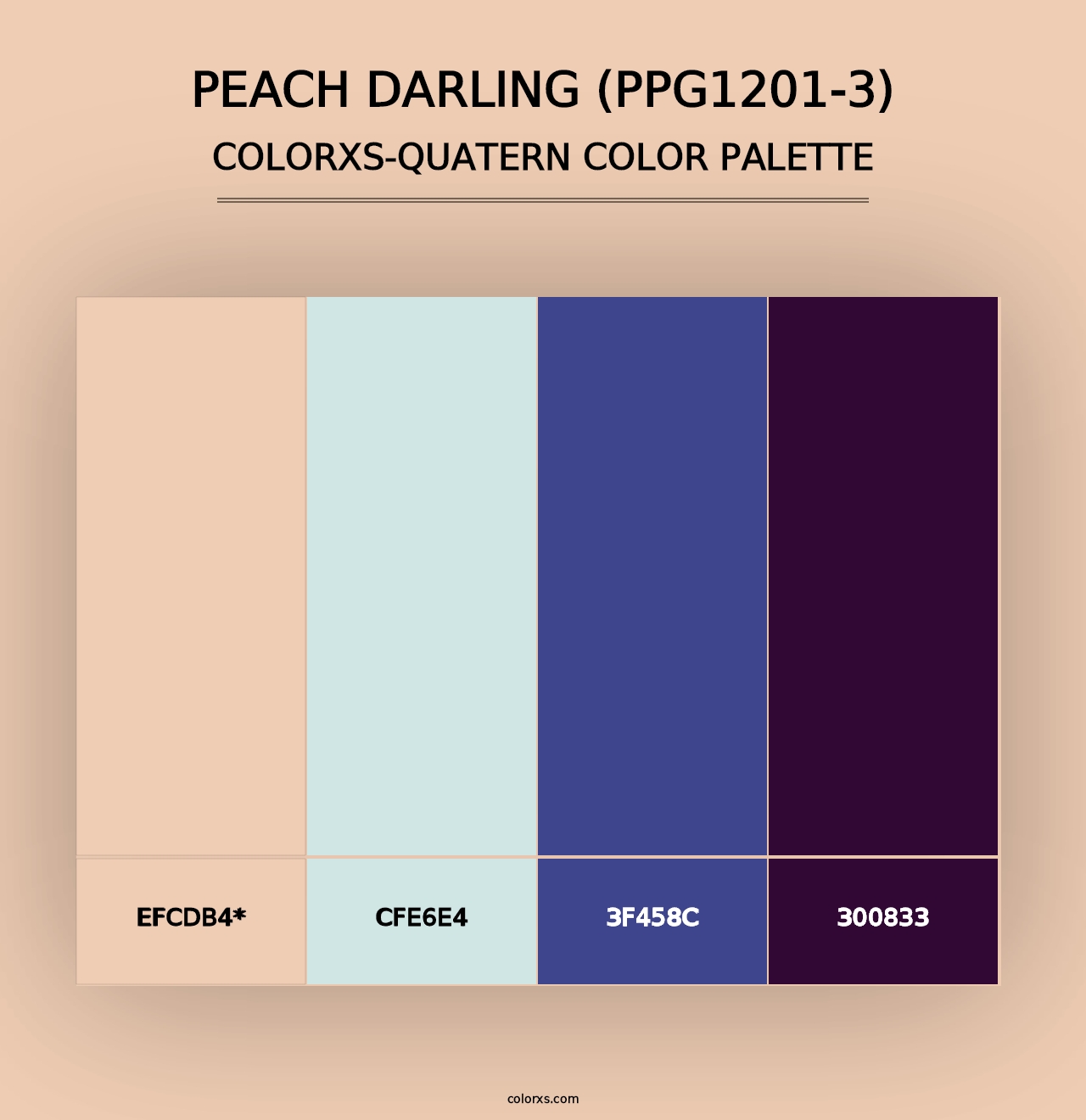 Peach Darling (PPG1201-3) - Colorxs Quad Palette