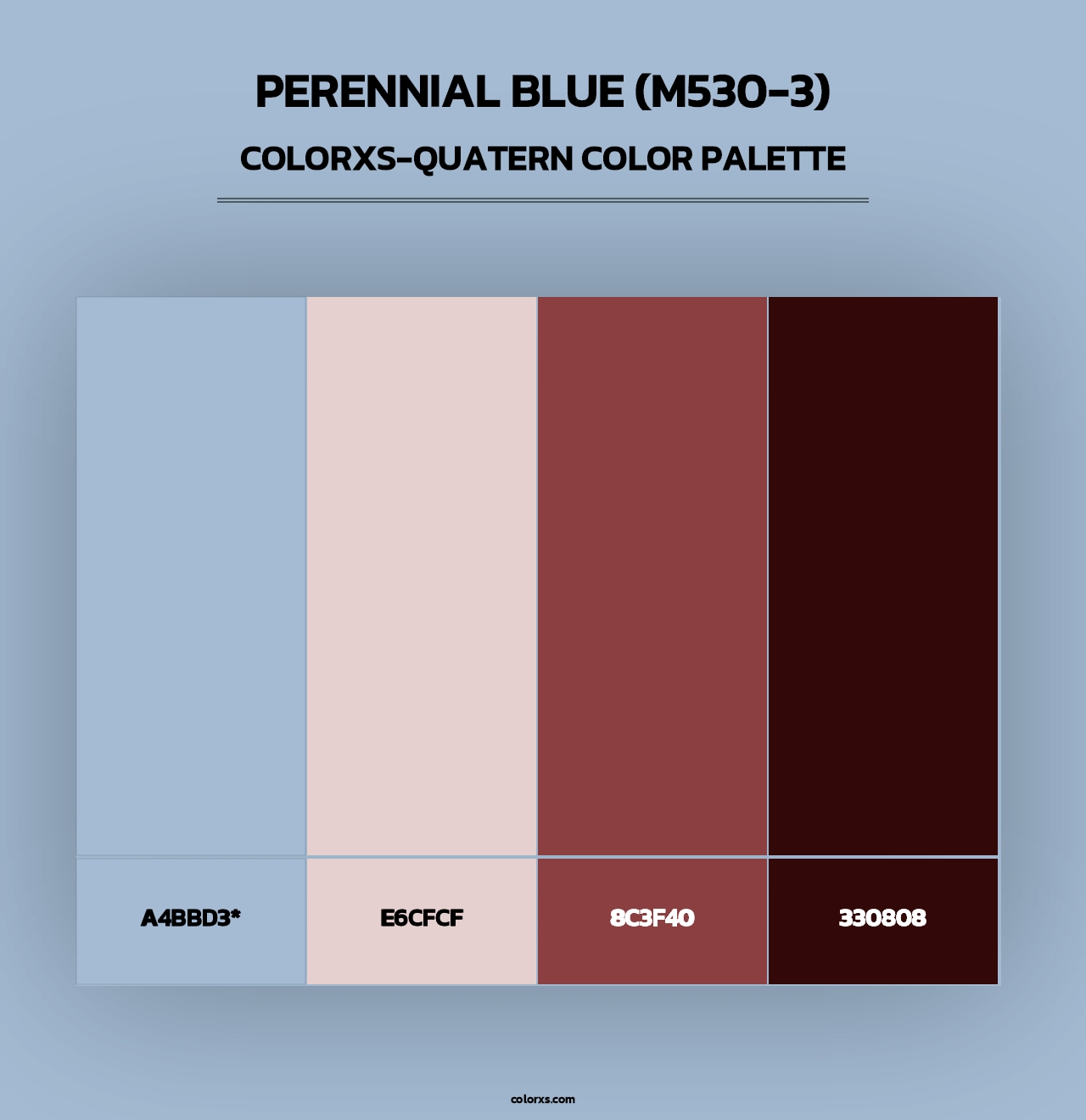 Perennial Blue (M530-3) - Colorxs Quad Palette