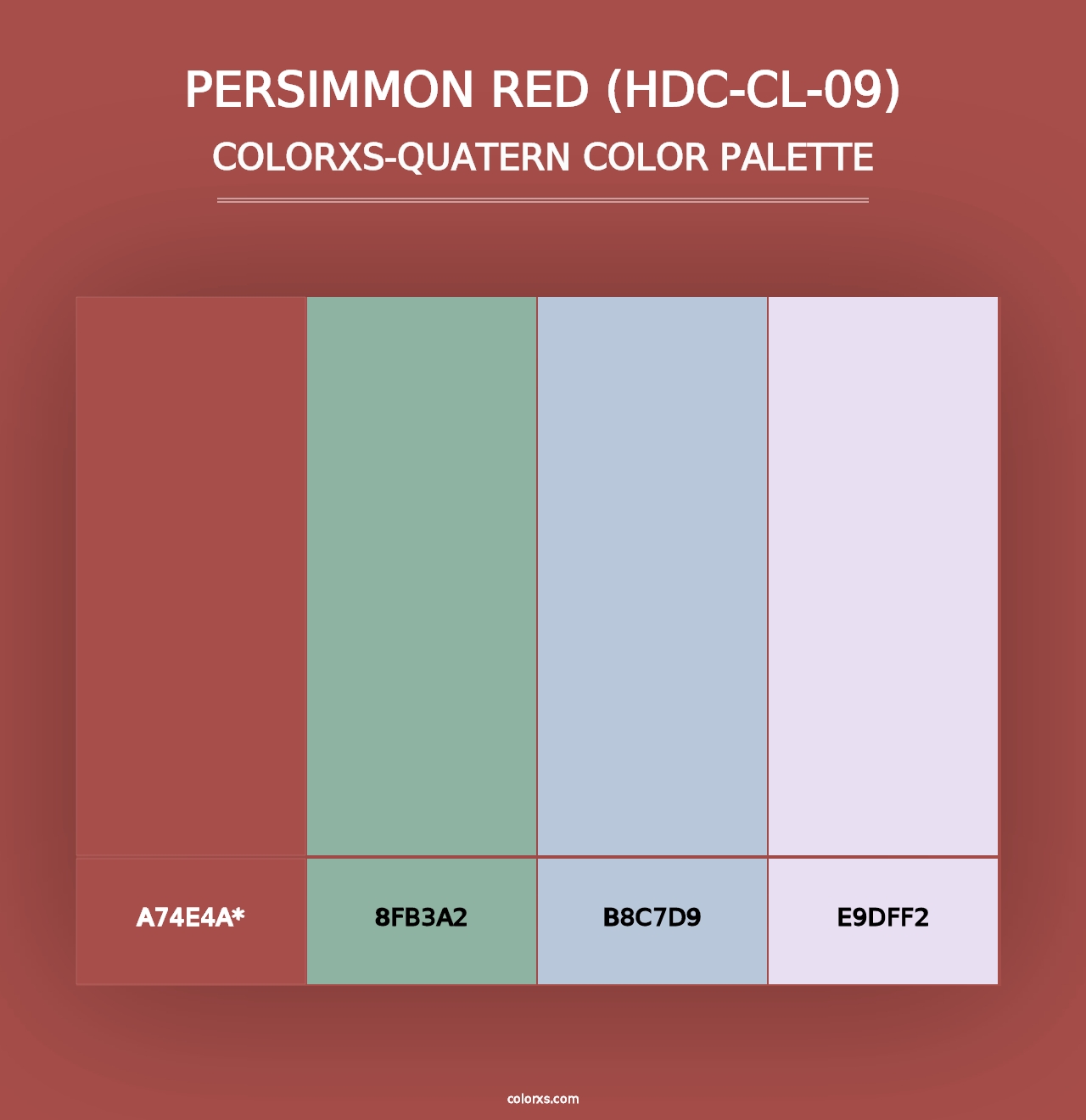 Persimmon Red (HDC-CL-09) - Colorxs Quad Palette