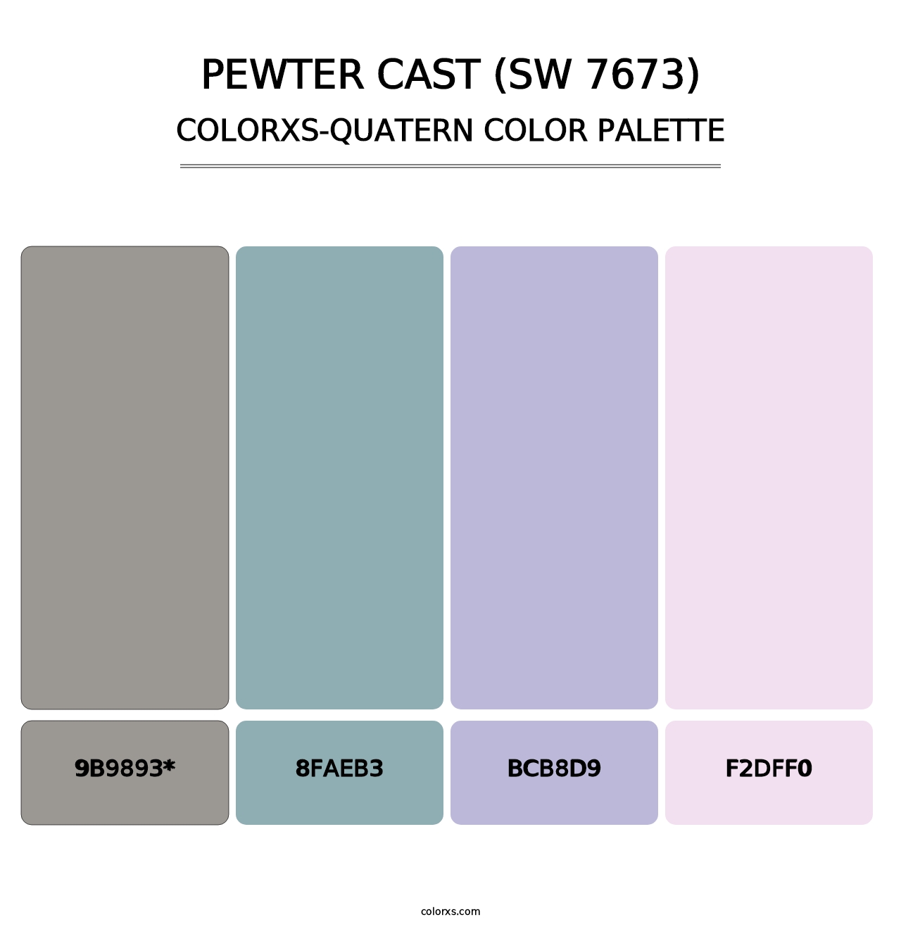 Pewter Cast (SW 7673) - Colorxs Quad Palette