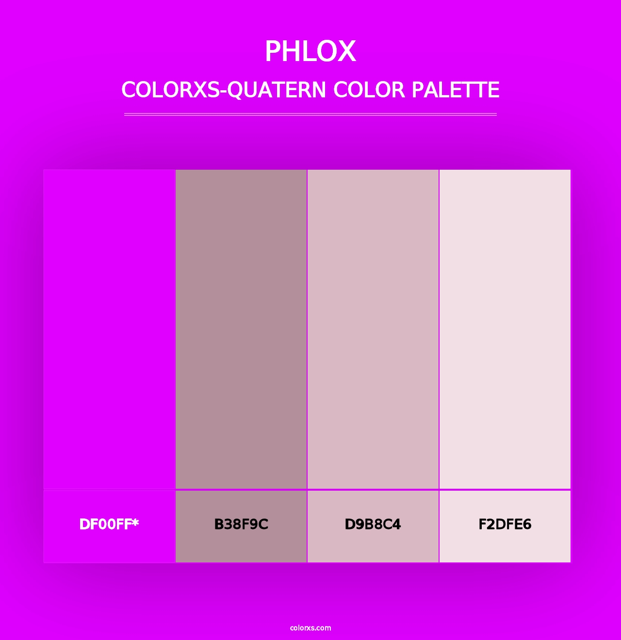 Phlox - Colorxs Quad Palette