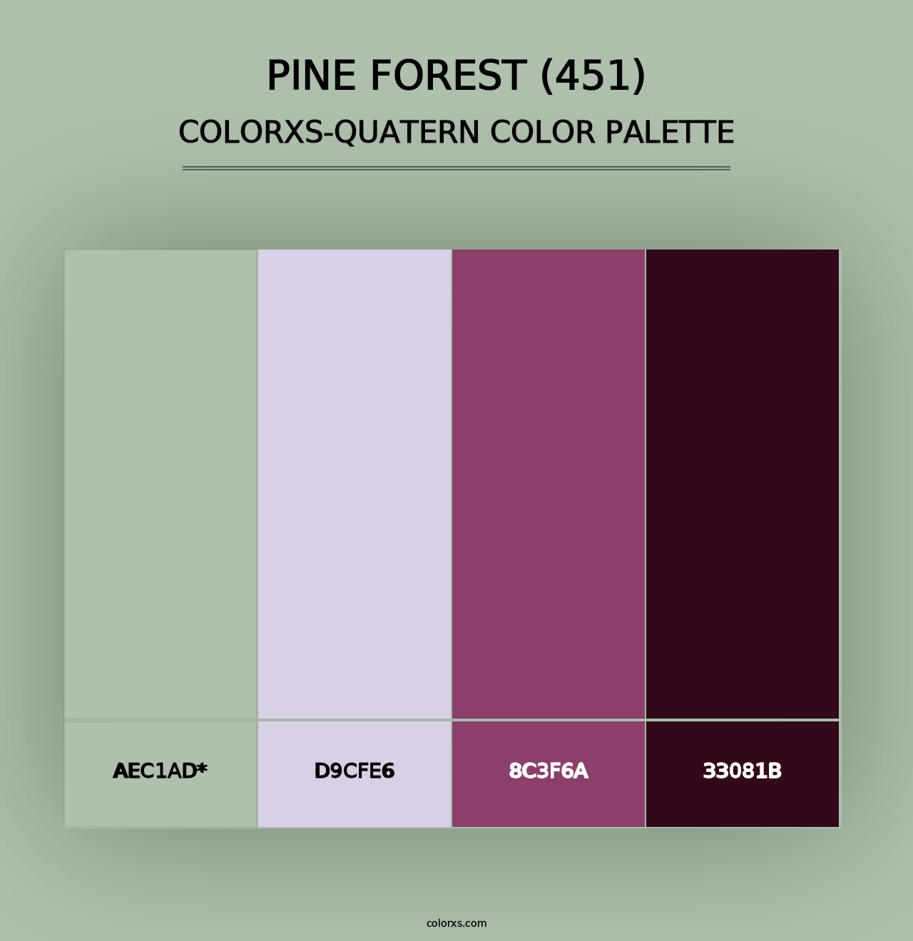 Pine Forest (451) - Colorxs Quad Palette