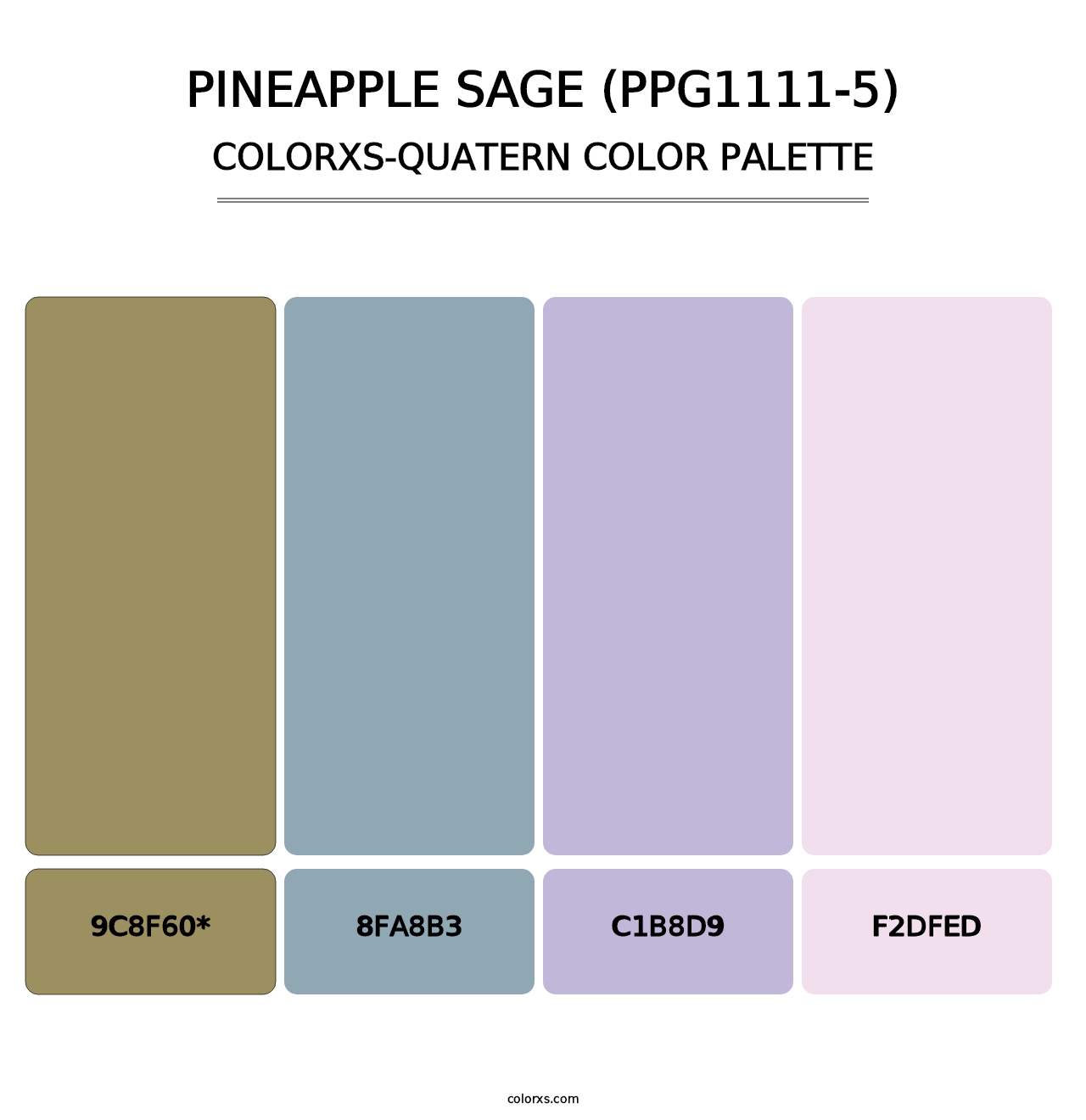 Pineapple Sage (PPG1111-5) - Colorxs Quad Palette