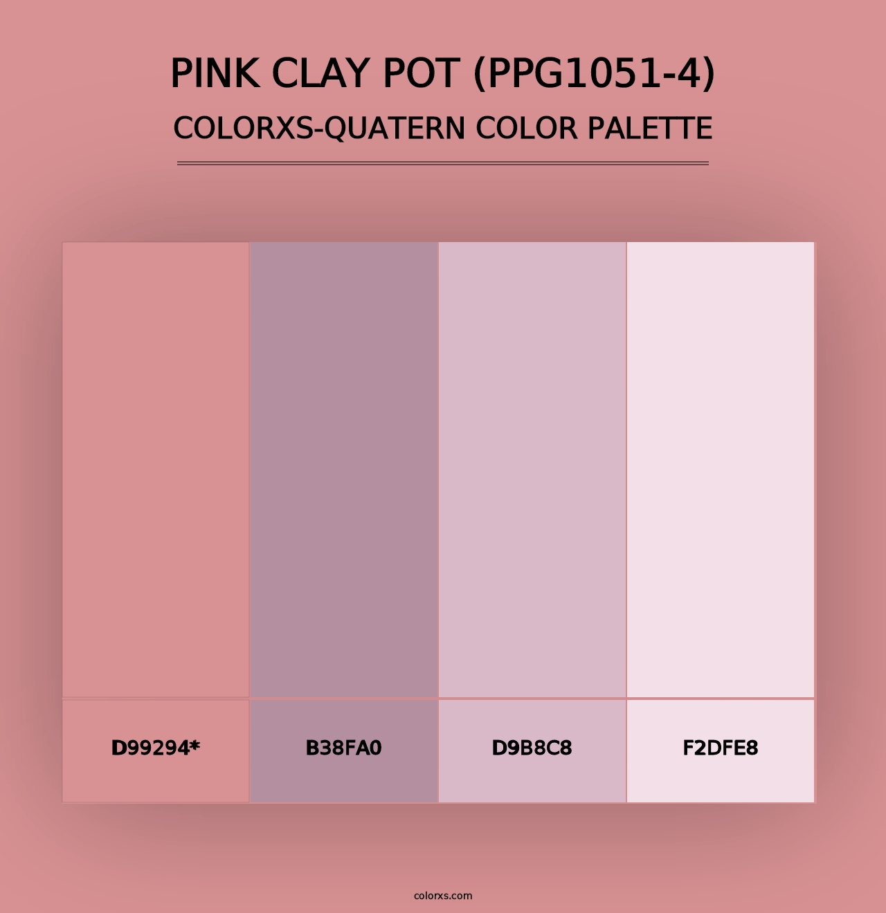 Pink Clay Pot (PPG1051-4) - Colorxs Quad Palette