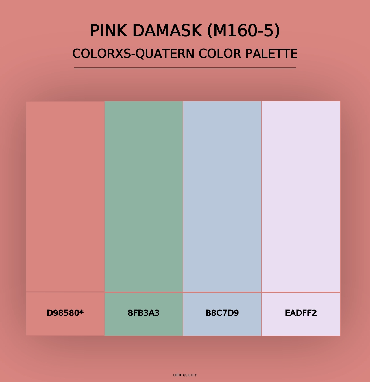 Pink Damask (M160-5) - Colorxs Quad Palette