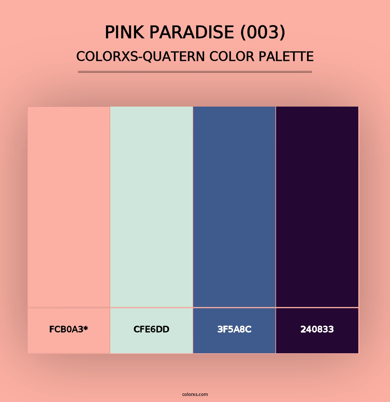 Pink Paradise (003) - Colorxs Quad Palette