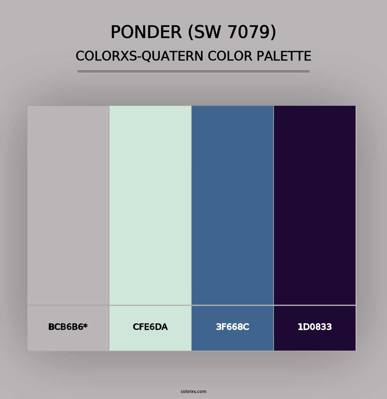 Ponder (SW 7079) - Colorxs Quad Palette