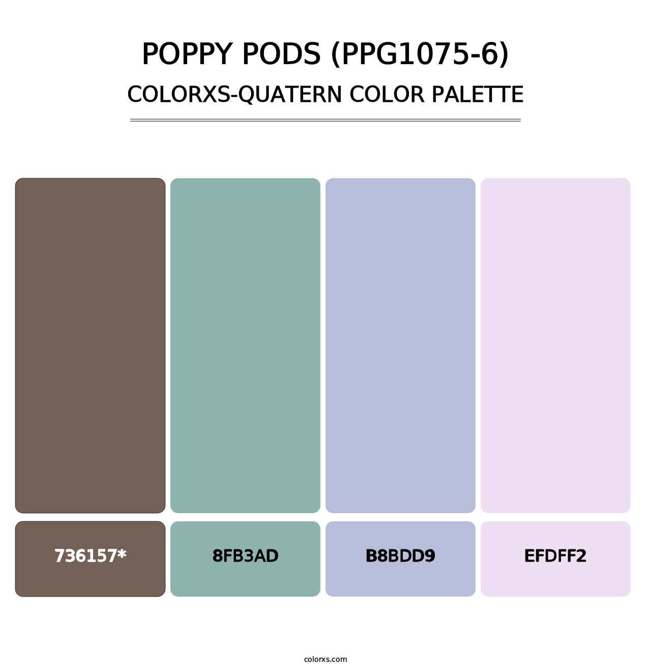 Poppy Pods (PPG1075-6) - Colorxs Quad Palette