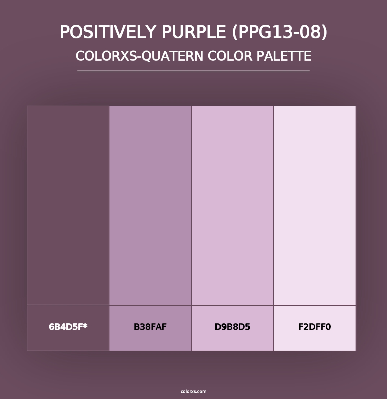 Positively Purple (PPG13-08) - Colorxs Quad Palette