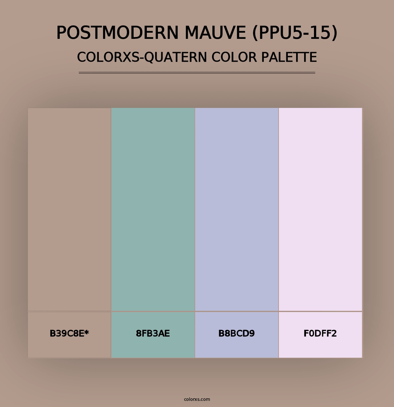 Postmodern Mauve (PPU5-15) - Colorxs Quad Palette