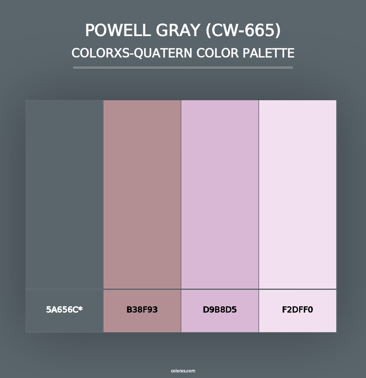 Powell Gray (CW-665) - Colorxs Quad Palette